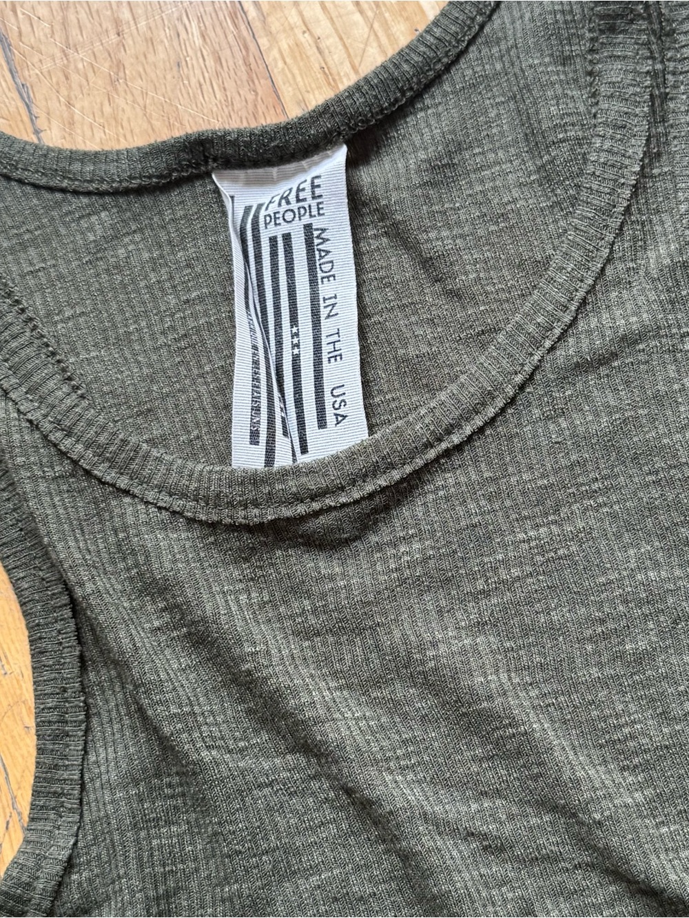 Free People Olive Ribbed Tank - Picture 3 of 4